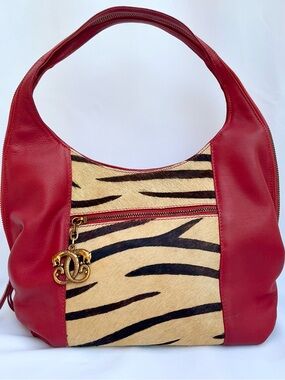 NWOT Sharif Hobo Bag Zebra Print Calf Hair/Leather